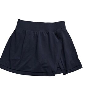 Yogalicious Nudetech Double Tee Skort Black Athletic Wrap Mini Skort Small